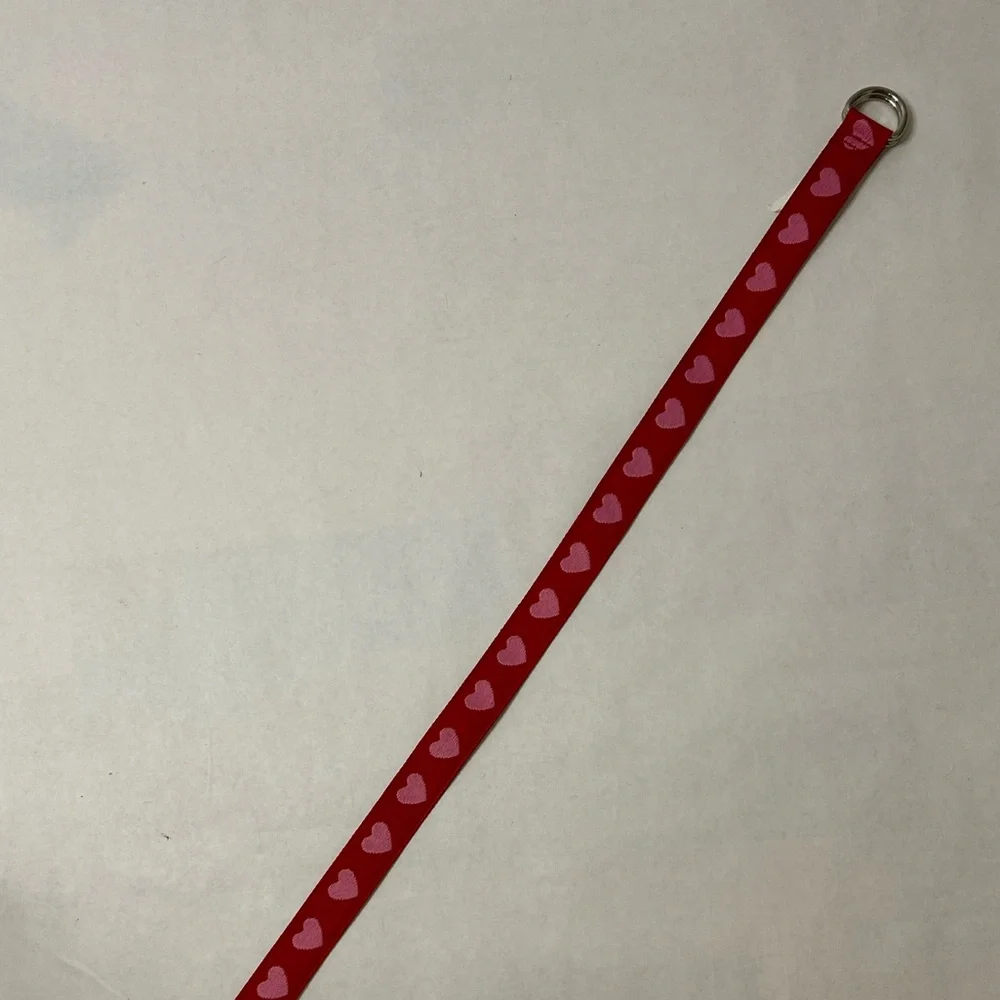 GAP Kids - Red and Pink Heart Patterned and Striped Reversible Belt